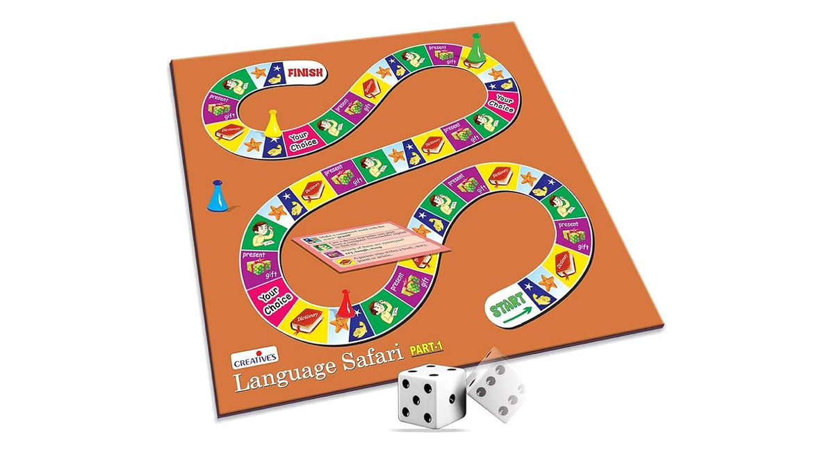 Creative's Language Safari Part-1, Vocabulary Educational Board Games, Word Meanings Synonyms, Compound Words Riddles, 90 Cards 720 Questions, Educational English Language Skills, Ages 7+