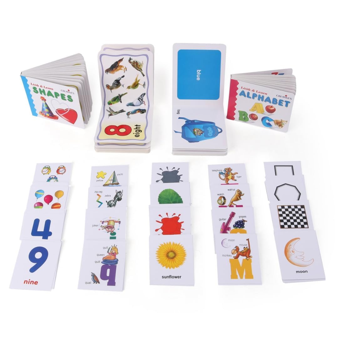 Creative's Pre-School Learning Pack-1 | Preschool Series | Learning Kit | Early Learning Pack |Board Books & Cards Education Pack for 3 to 5 Year's Kids