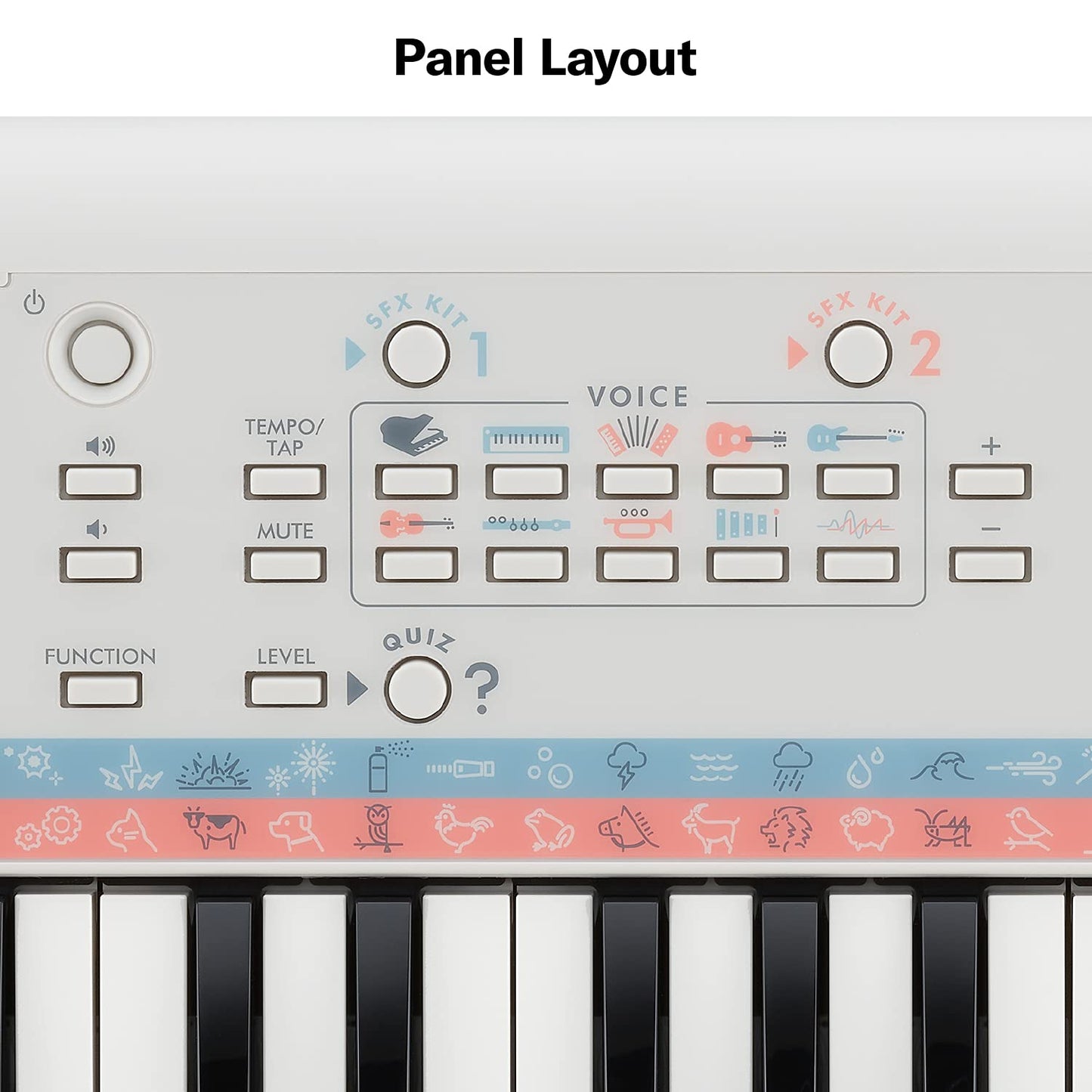 Yamaha PSS-E30 Remie Portable Mini Keyboard – 37 Keys, White, Built-in Songs, Sound Effects & Quiz Mode, Lightweight, Ideal for Kids & Early Learners