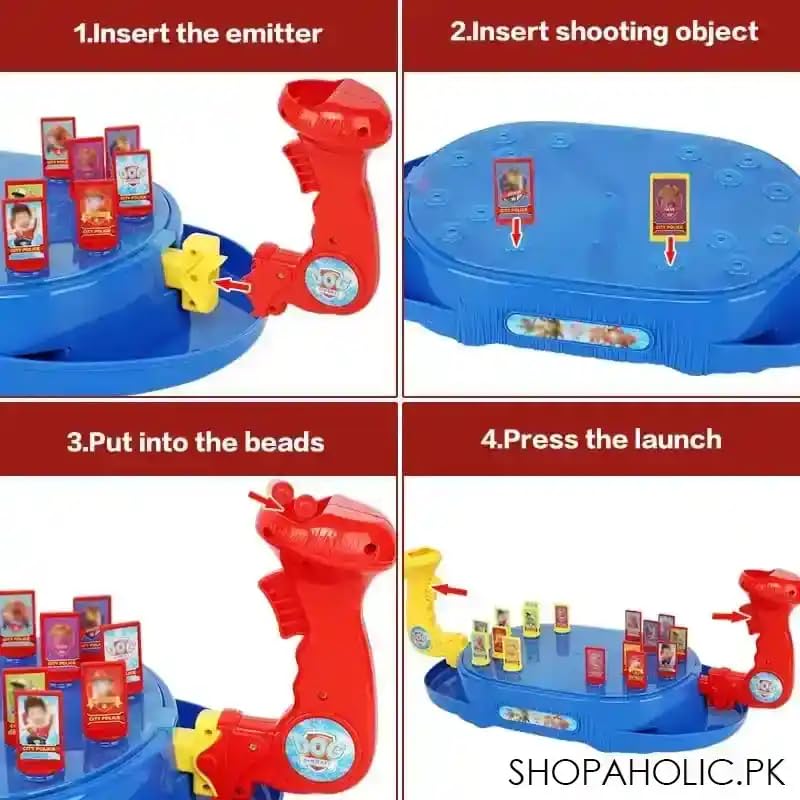 Pinball Game Board with Joystick, Kids Marble Shooting Interactive Table Game