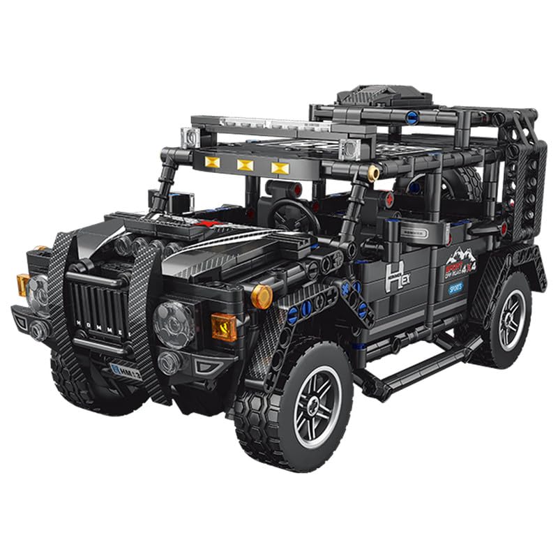 1:14 DIY Blocks Pull-Back Car – Jeep | Big Pull Back Cars | STEM Learning: Learn About Energy Conversion | Educational Toy for Kids 8+