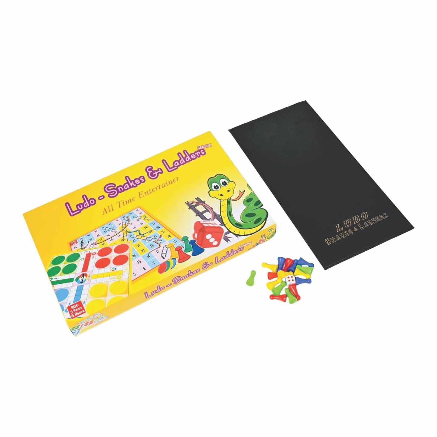 Ludo-Snakes & Ladders Sr., Board Game, Ages 5+, 2-in-1 Classic Family Game