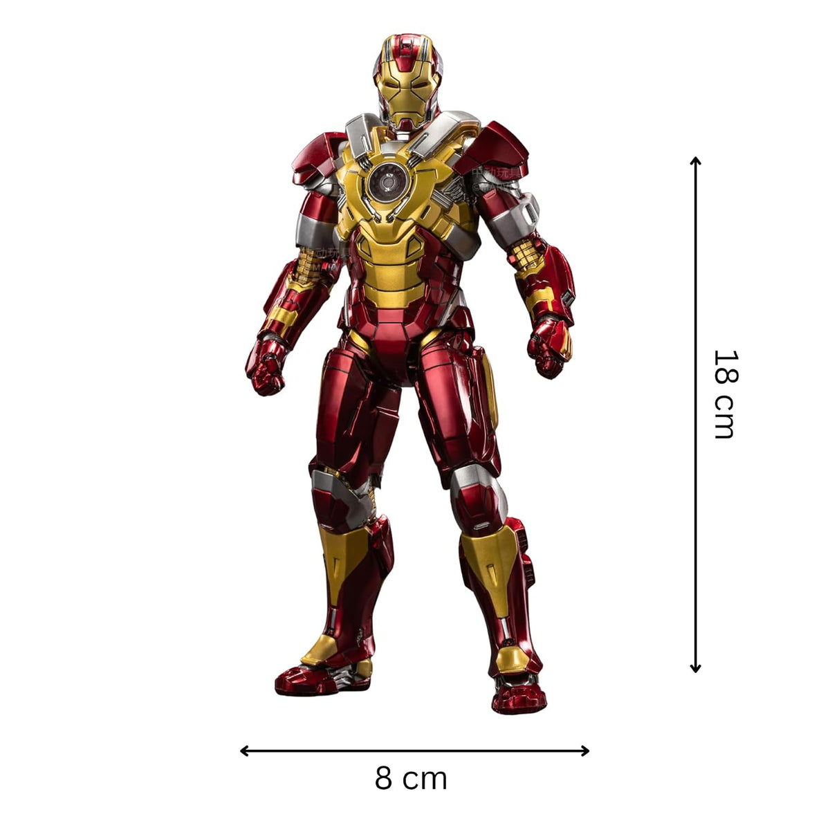 ZD Toys एक्शन फिगर - 7 इंच आयरन मैन मार्क 17 हार्टब्रेकर आर्मर, 1/10 स्केल, इंटरचेंजेबल हैंड्स, ब्लास्ट इफेक्ट्स, डिस्प्ले स्टैंड और टिकाऊ PVC बिल्ड, आदर्श गिफ्ट, उम्र 15+ साल