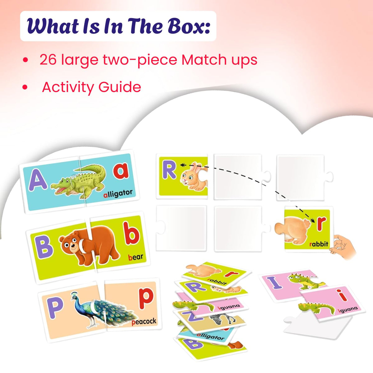 Creative’s ABC Animals, Learn the Alphabet with Animal Names, Early Puzzles, Learning & Educational Puzzles for Kids, Self-Correcting, Letter Sound Recognition, Ages 3 & Up