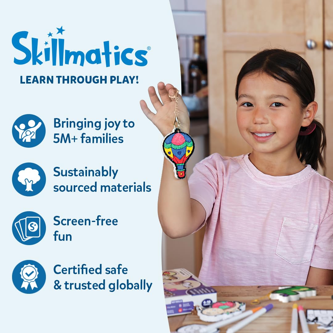 Skillmatics Sand Art – Mess-Controlled Unicorn & Princess Craft Activity | DIY Kit with 50+ Colourful Stickers, Creative Arts for Kids, Fun Hands-On Activity, Gifts for Ages 4, 5, 6, 7, 8, 9, 10