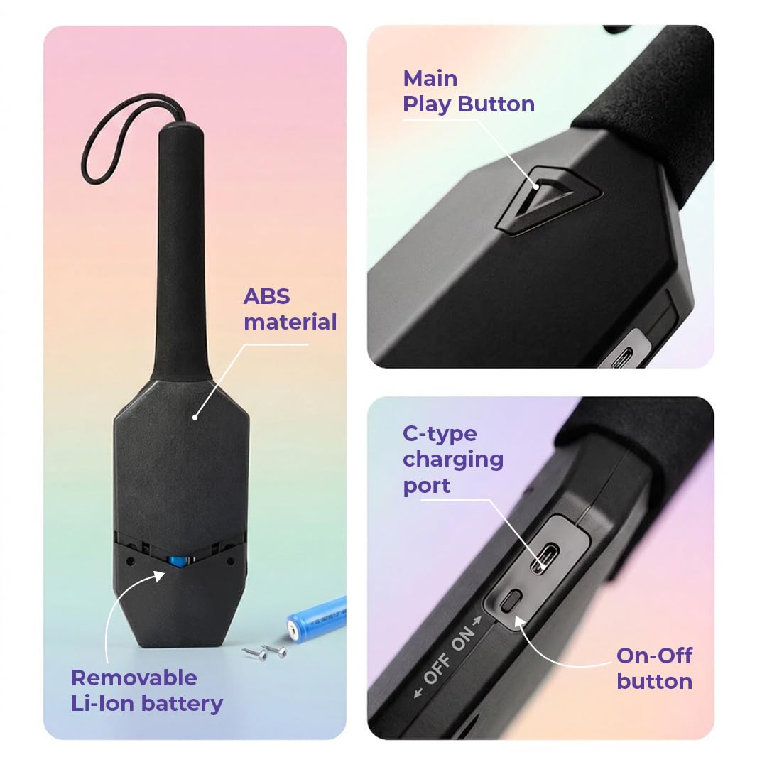 MetaShot GO Smart Cricket Bat Game Black | Motion Sensor Cricket Bat for TV & Mobile | Indoor Cricket Gaming Controller | Multiplayer Cricket Game