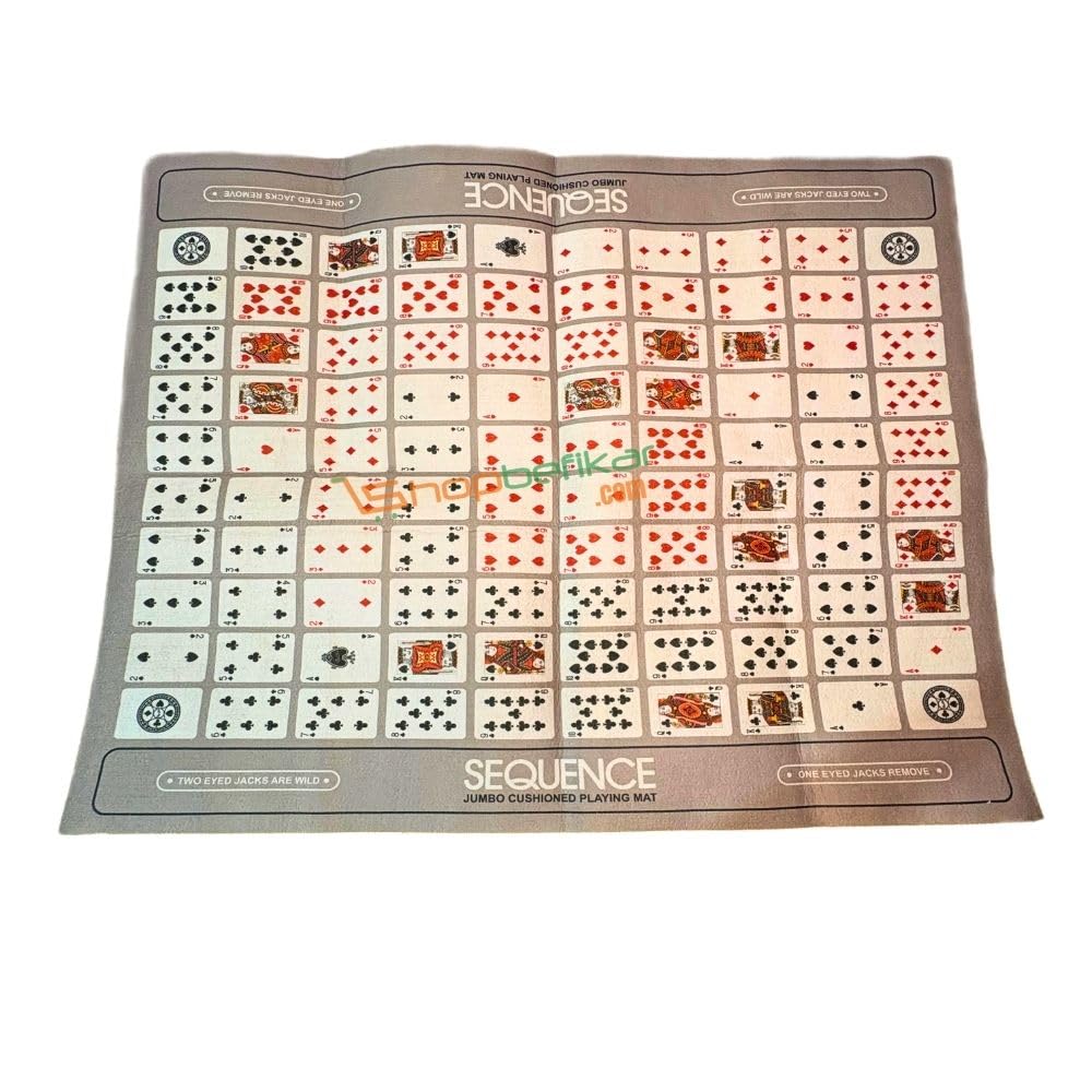 Jumbo Sequence Game Mat for Family Fun | 32x27 Inch | Ages 7+ | Perfect Game Night Activity