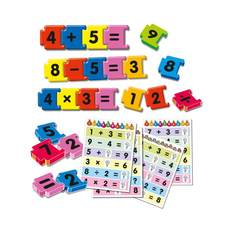 Creative’s Link ’N’ Learn Elementary Maths Game | Number & Maths Learning Toy for Kids | Addition Subtraction Multiplication Division | Educational Game Set | Ages 5+