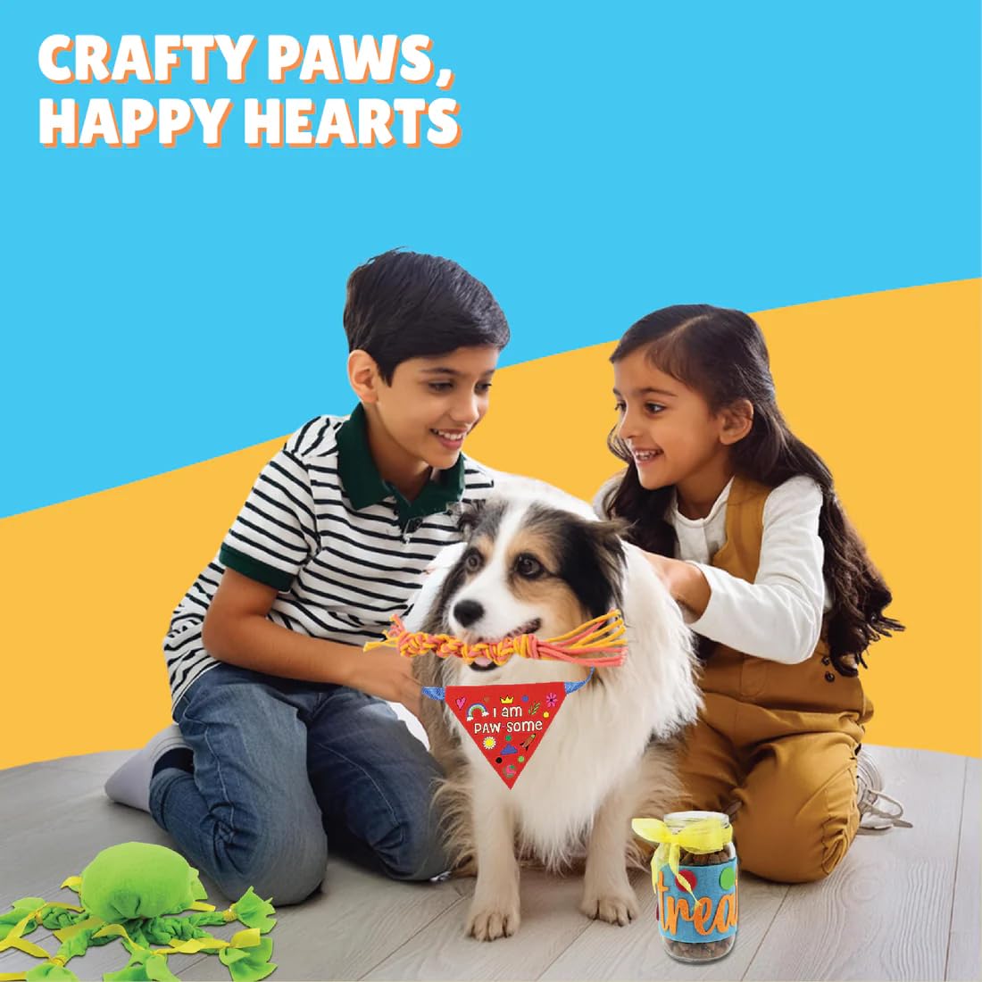 Kalakaram Pet Craft Box, Create 5 Wonderful Crafts with This kit, Perfect for pet Lovers and to Pamper Your Pets. DIY Art and Craft Kit, Fun and Engaging Activity kit for Kids Age 8, 9, 10, 11
