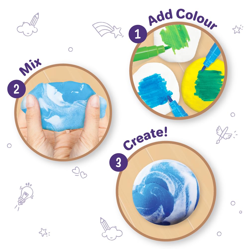 Imagimake Magic Clay | Colour & Create | Solar System Craft Kit |DIY School Projects | Art & Craft Kit | Make 10 Super Clay Creations | Birthday Gift for 5,6,7,8 Year Old Girls & Boys, Multicolor