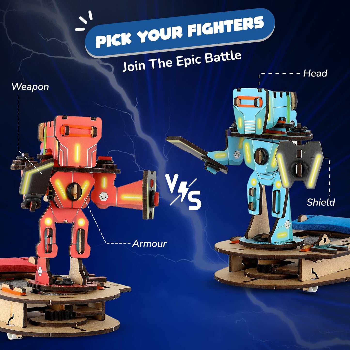 Smartivity 2in1 Fighting Robots Toy for Kids 6-12 Years | Build & Fight with 2 Action Characters | DIY Science Toy | Birthday Gift for Boys & Girls Ages 6-12 Years