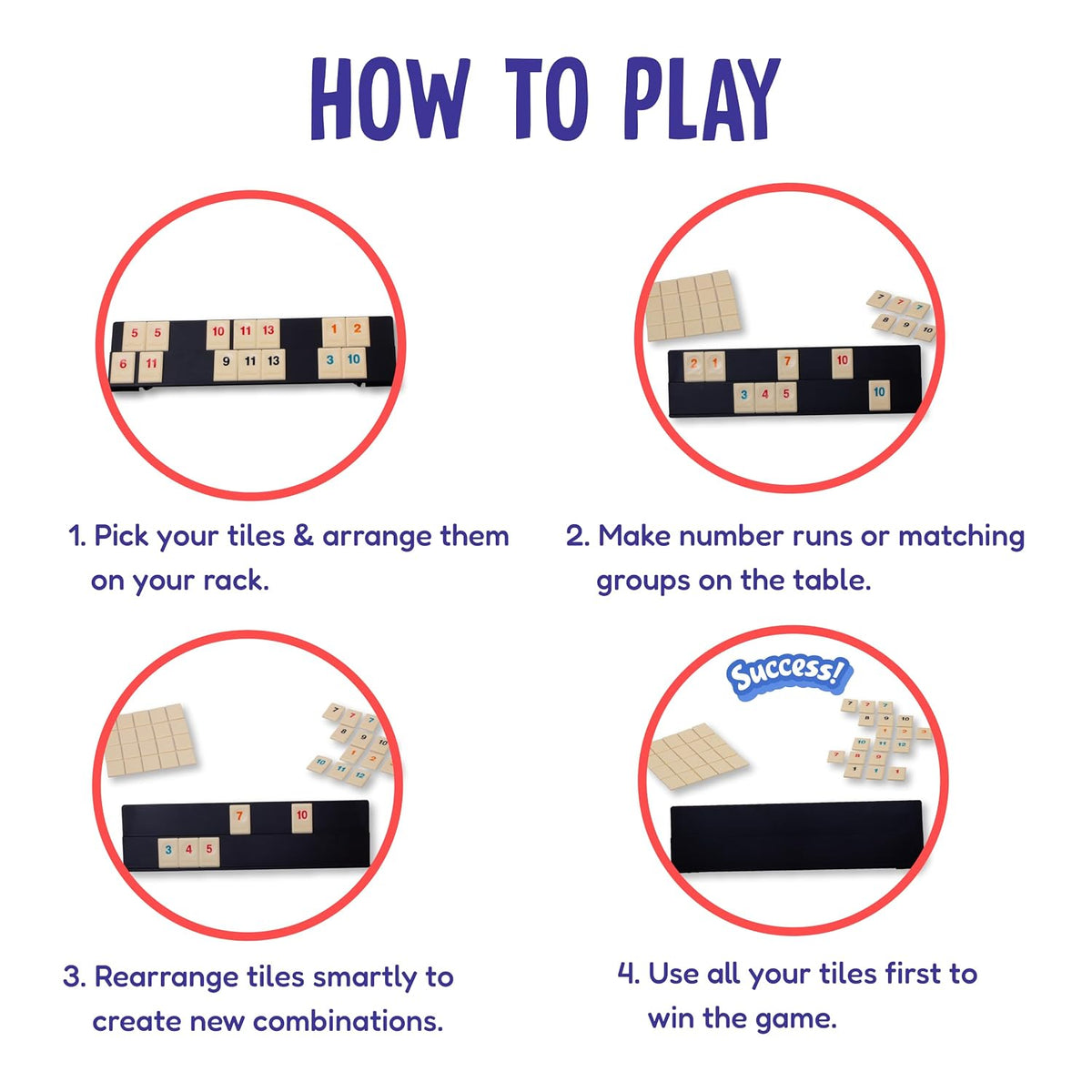 Funskool Original Rummikub Number, Classic Tile Game for Kids, 2-4 Players, Educational, Fun & Engaging, Perfect for Family Game Nights, Fast-Paced and Easy to Learn, Gift Set for Kids, Ages 7+ Years