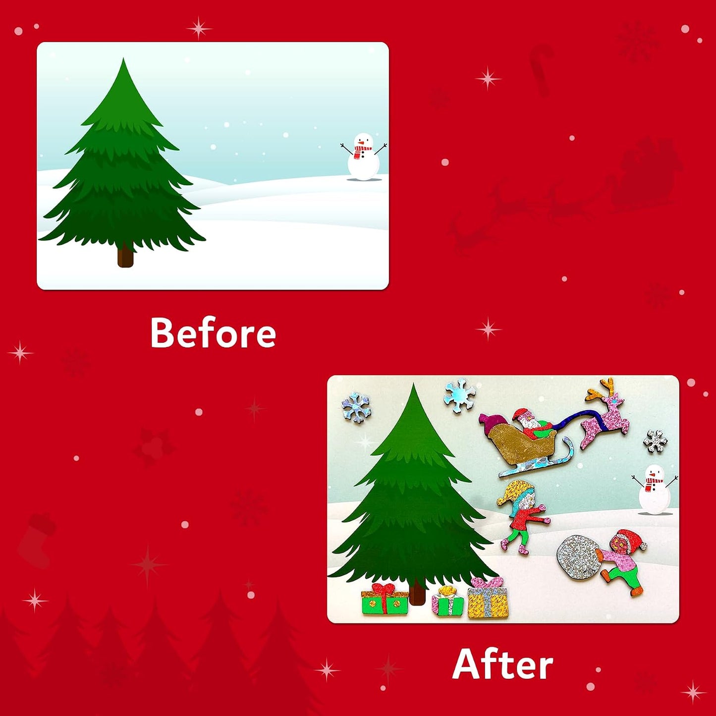 Skillmatics Foil Fun – Holiday Magic, Mess-Free Holiday Art & Craft Kit | DIY Foil Art Activity for Kids, Travel Toys, Gift for Boys & Girls Ages 4, 5, 6, 7, 8, 9