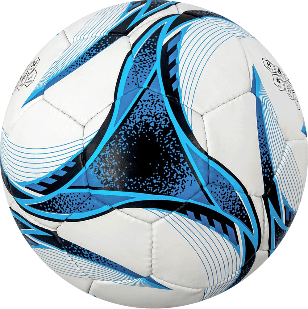 Cosco Milano Synthetic-Fiber Foot Ball, Size 5 (White/Blue/Black)