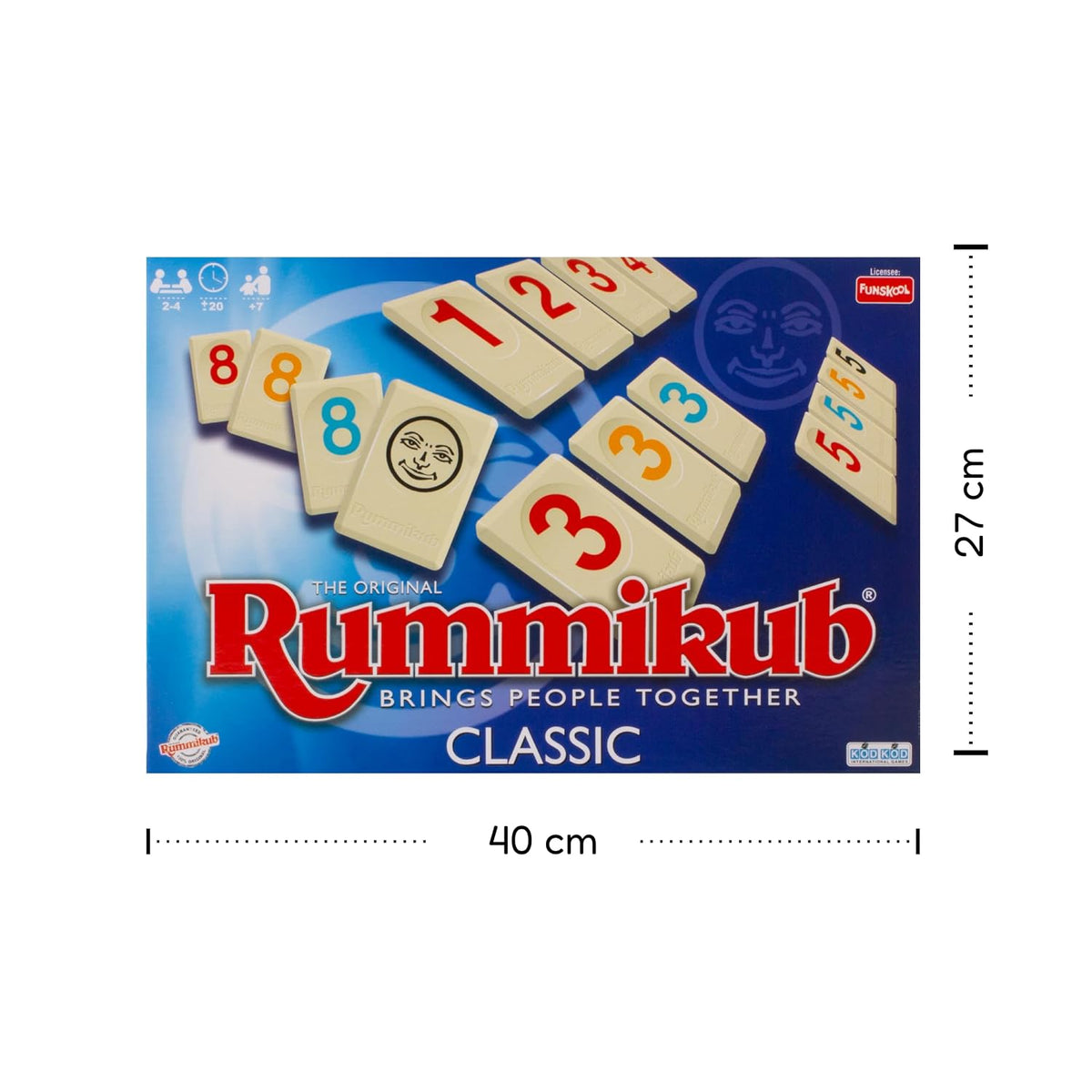 Funskool Original Rummikub Number, Classic Tile Game for Kids, 2-4 Players, Educational, Fun & Engaging, Perfect for Family Game Nights, Fast-Paced and Easy to Learn, Gift Set for Kids, Ages 7+ Years