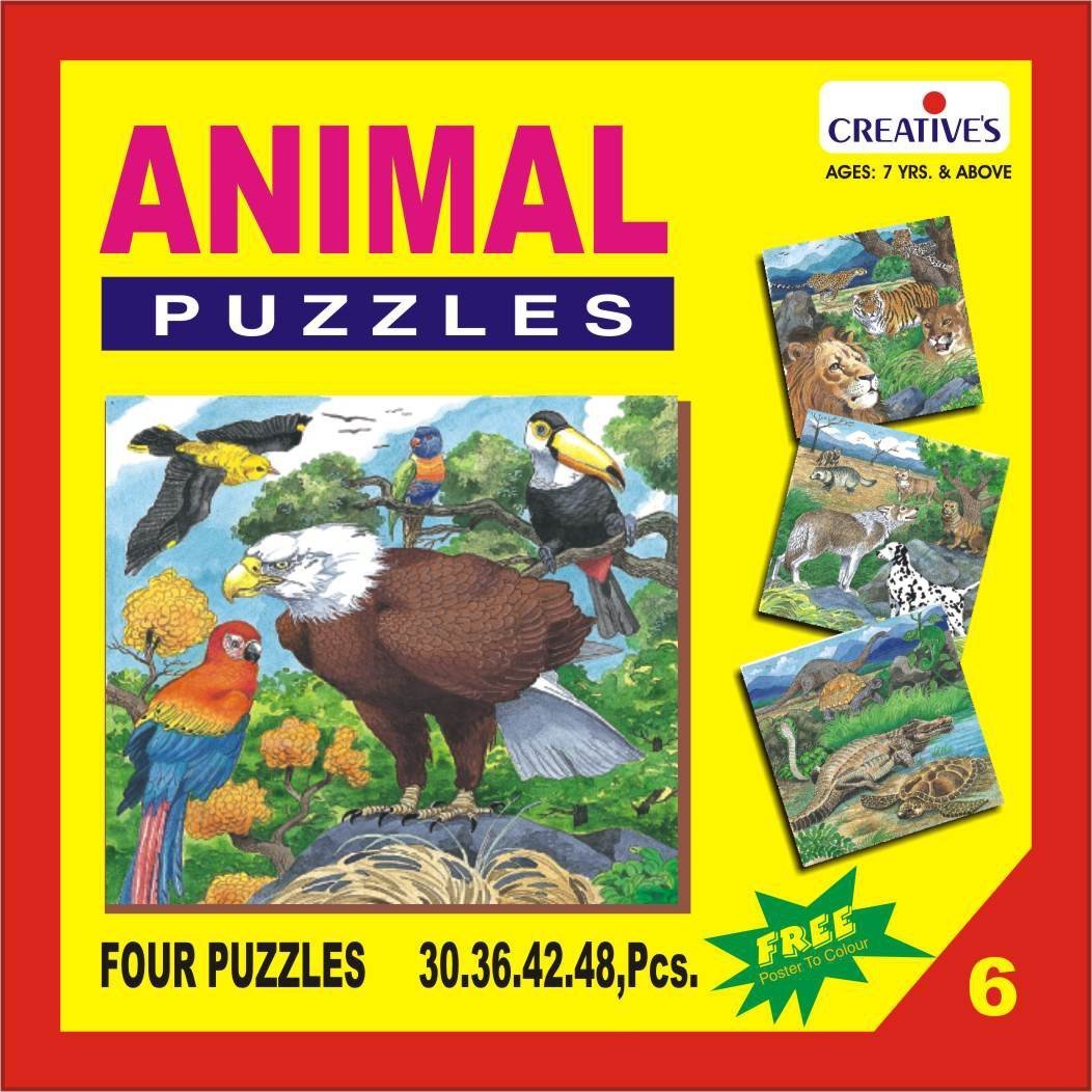 0705 Animal Puzzle No. 5 (25 to 40 Piece) & 0706 Animal Puzzle No. 6 (30 to 48 Piece) Combo