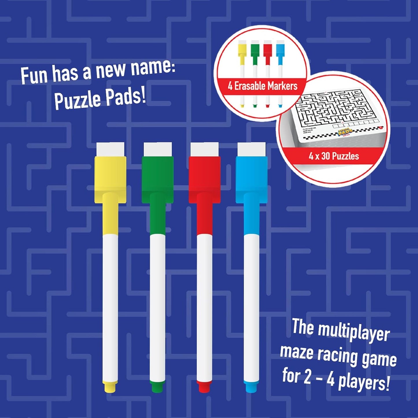 Funskool Puzzlepads Maze Race, Strategy Game, Board Game for Kids, Adults, Families, Educational, Fun, 2 to 4 Players, Family Fun, Learning Activity Toy for Childrens, Gift Set for Kid, Ages 7+ Years