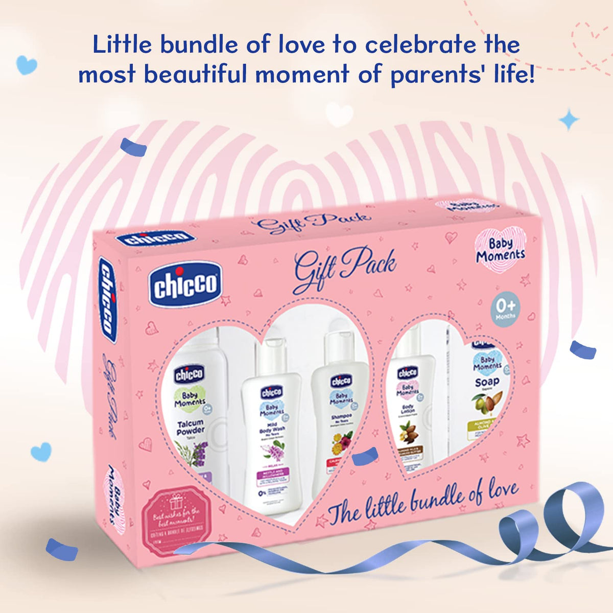 Chicco Baby Moments Essential Set Pink, Gift Set for Babies, 0m+