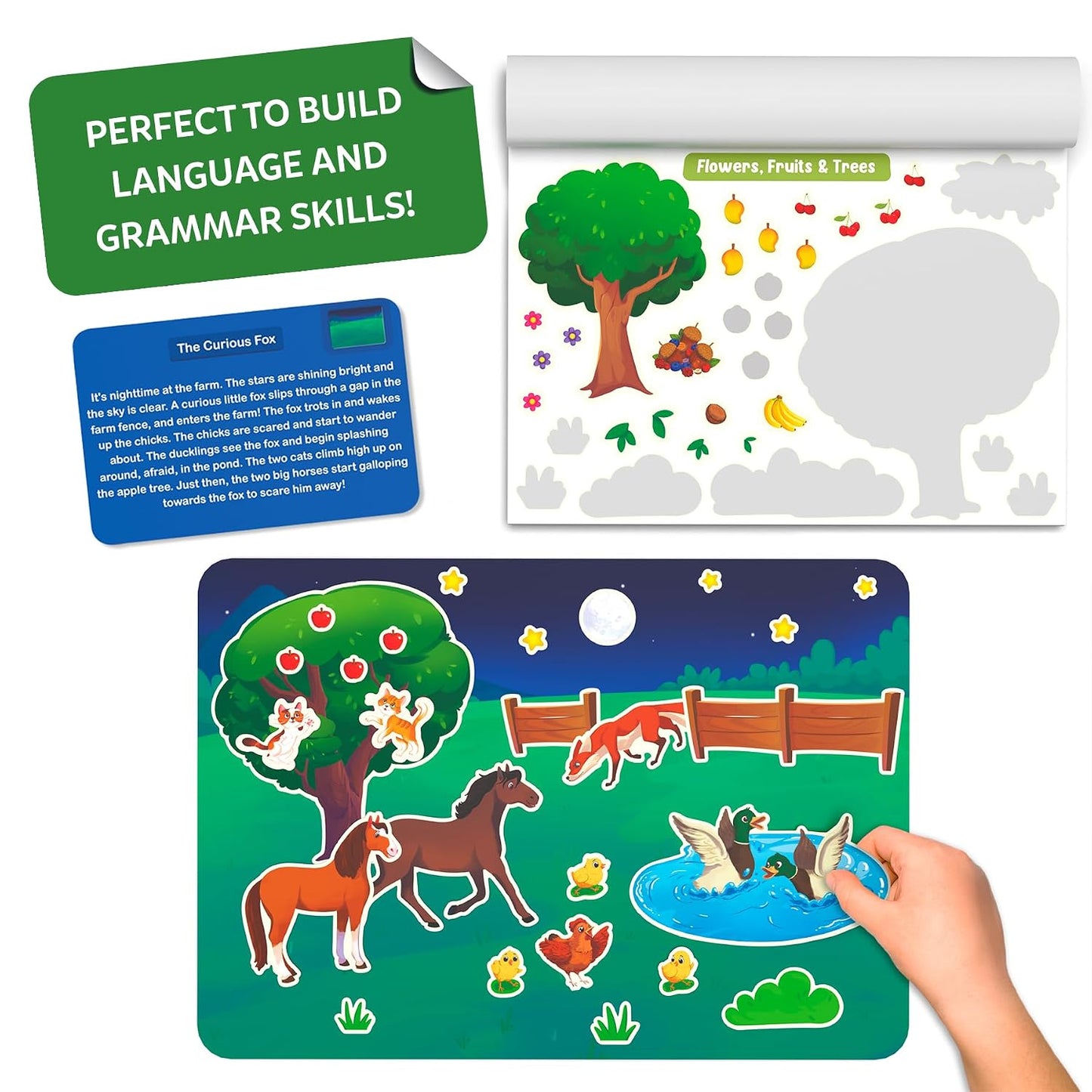 Skillmatics Sticker Stories – Storytelling Kit with 150+ Reusable Stickers | Creative Story & Skill Building, Preschool & Kindergarten Toy, Educational Gift for Boys & Girls Ages 3, 4, 5, 6, 7