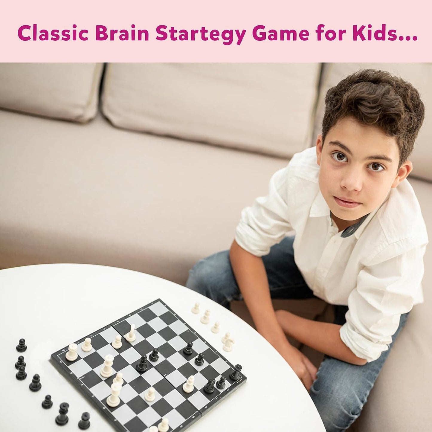 Magnetic Chess Board Game Set for Kids & Adults | Educational & Foldable Chess Board (14" x 14") | Travel Board Game Toys | Perfect for Gifting | Strategy & Mind Game for Kids