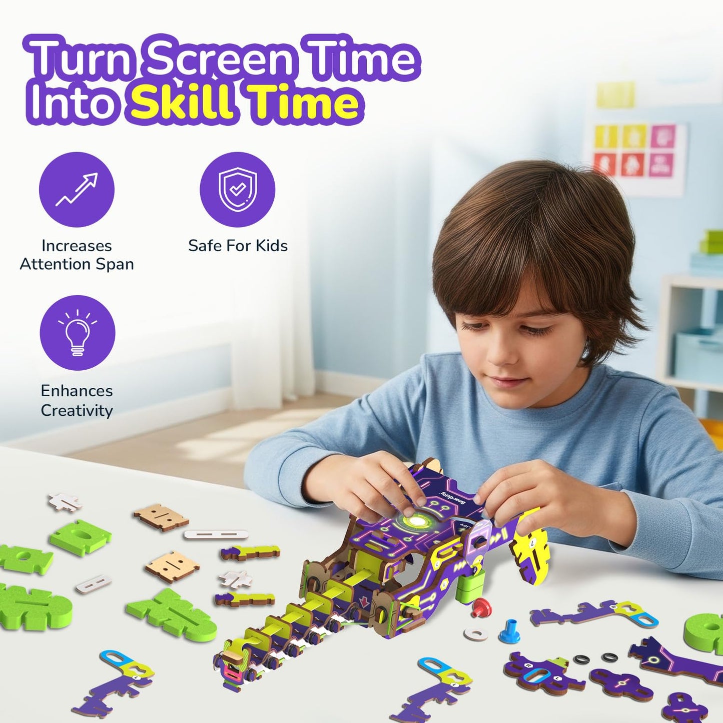 Smartivity Robotic Arm STEM Toy for Kids 8-14 Years | Handheld Grabber with Flexible Neck | Educational Science Toy for Creative Play | Birthday Gift for Boys & Girls