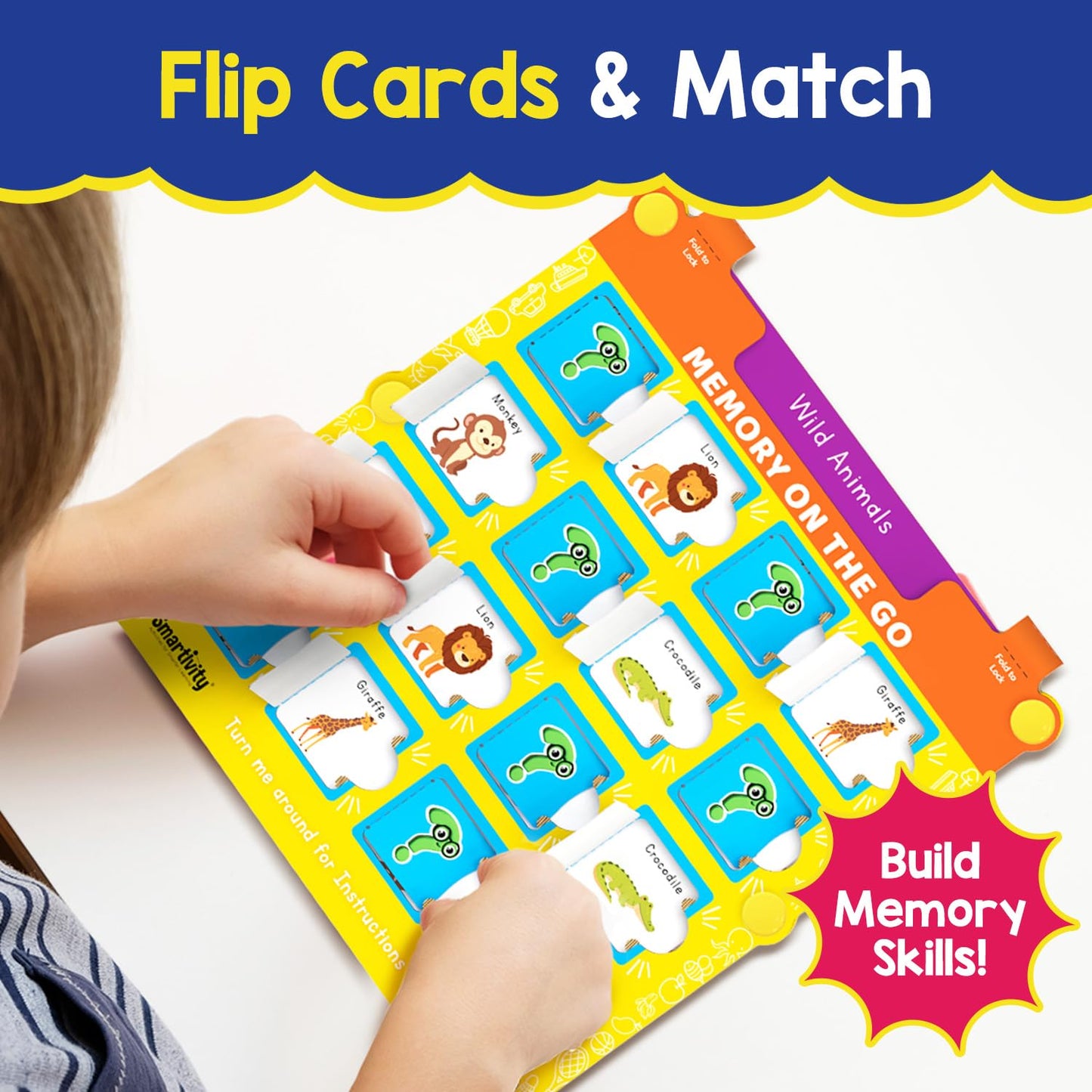 Smartivity Memory Matching Game for Kids 3-6 Years | 12 Theme Cards & 3 Level Challenges | Preschool Learning Toy | Birthday Gift for Boys & Girls Ages 3,4,5,6