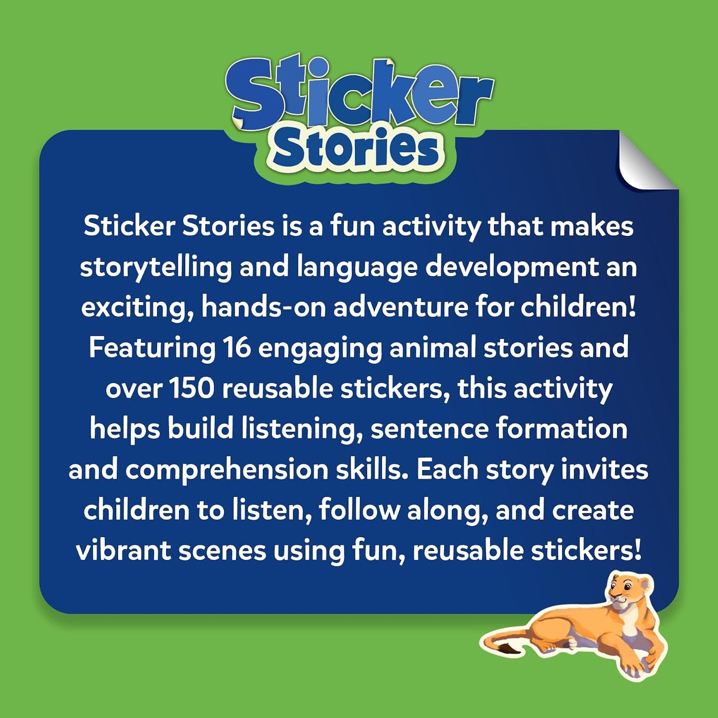 Skillmatics Sticker Stories – Storytelling Kit with 150+ Reusable Stickers | Creative Story & Skill Building, Preschool & Kindergarten Toy, Educational Gift for Boys & Girls Ages 3, 4, 5, 6, 7