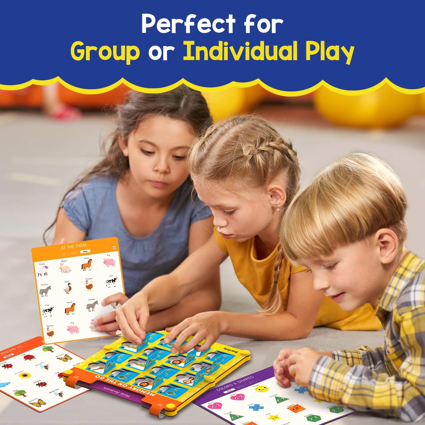 Smartivity Memory Matching Game for Kids 3-6 Years | 12 Theme Cards & 3 Level Challenges | Preschool Learning Toy | Birthday Gift for Boys & Girls Ages 3,4,5,6