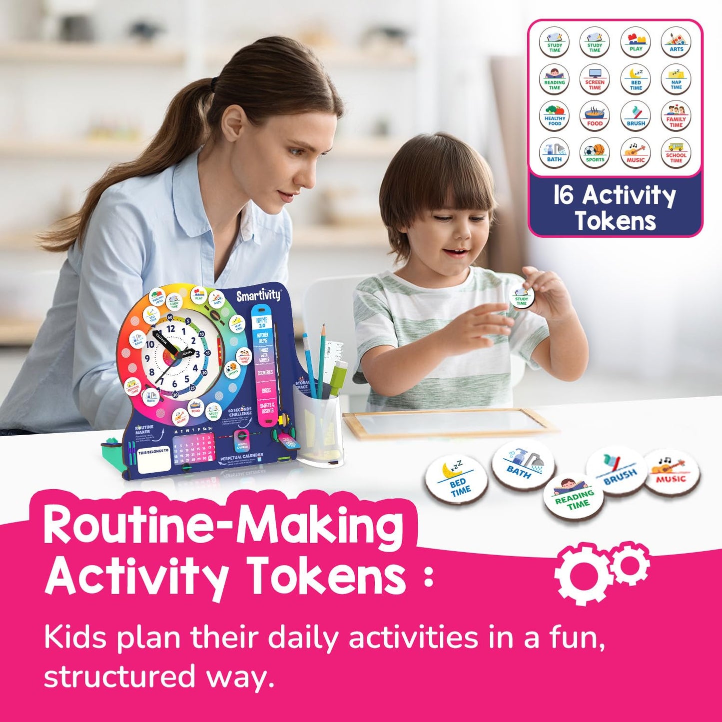 Smartivity DIY Interactive Clock & Organiser for Kids 6-12 Years | Features an Infinity Calendar | Educational STEM Toy | Birthday Gift for Boys & Girls Ages 6-12 Years