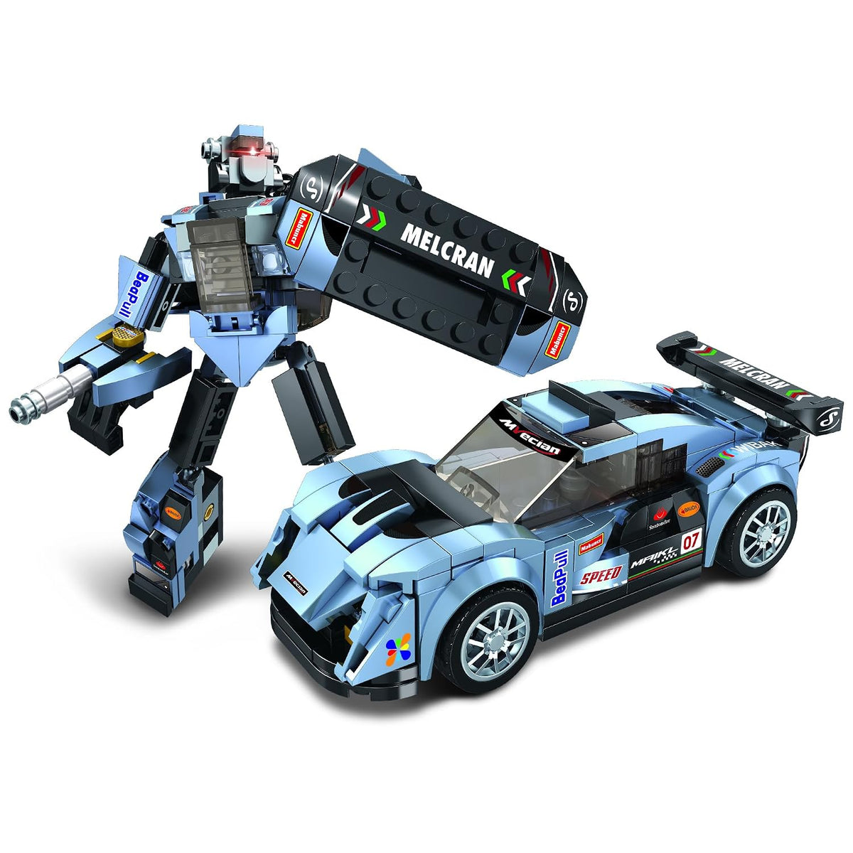 Cobalt Racer 2-in-1 Robot & Sports Car (229 Pieces) | Learn About Machines | Building Block Set for Kids Age 6+ | STEM Educational Toy | Build, Play & Learn | Science & Learning Toy