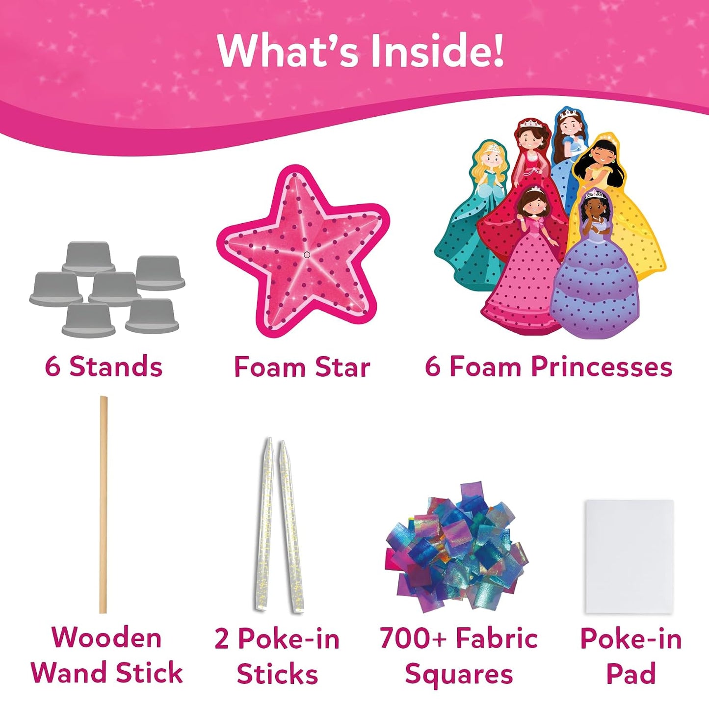 Skillmatics Poke-in Art – Magical Princesses, DIY Craft Kits | Mess-Free Creative Fun for Kids, Colourful Craft Activity, Gifts for Girls & Boys Ages 4, 5, 6, 7, 8, 9