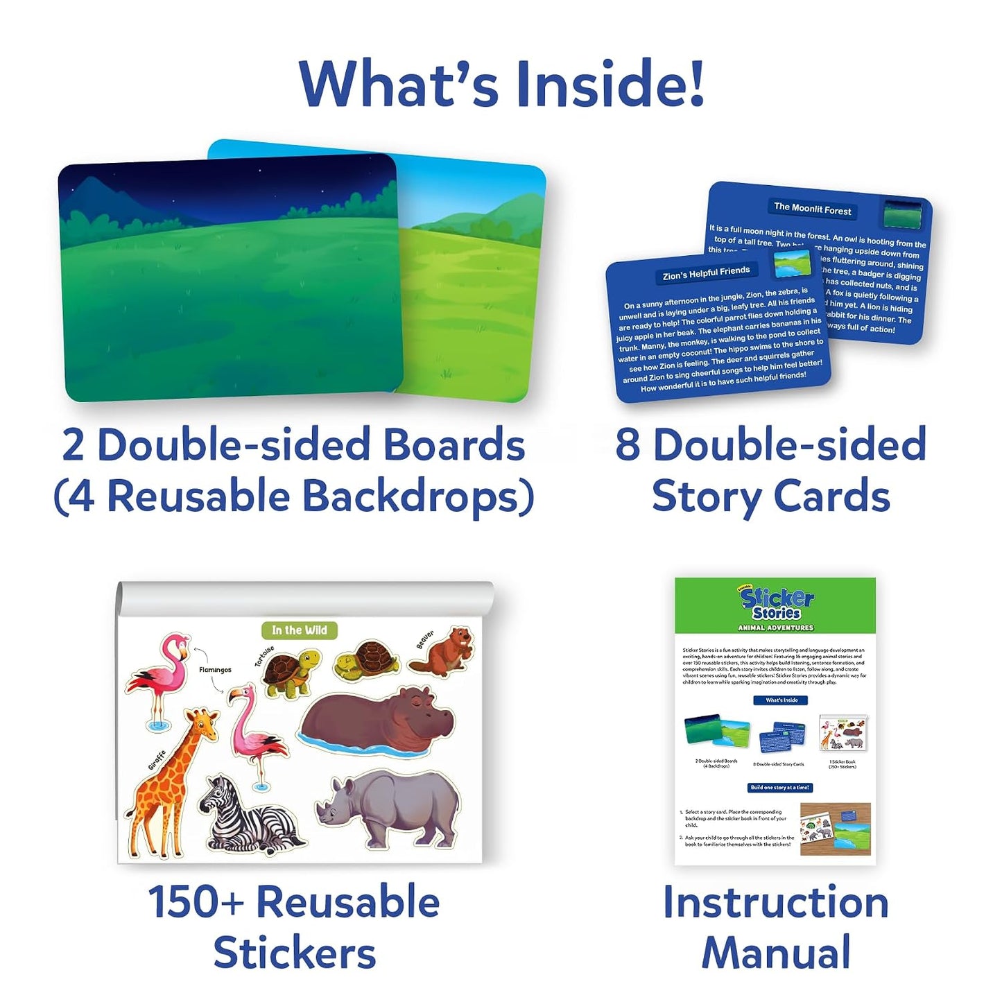 Skillmatics Sticker Stories – Storytelling Kit with 150+ Reusable Stickers | Creative Story & Skill Building, Preschool & Kindergarten Toy, Educational Gift for Boys & Girls Ages 3, 4, 5, 6, 7