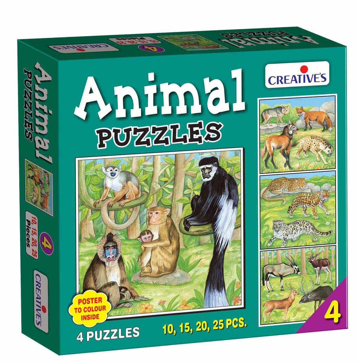 Creative's Animal Puzzles-4 For 24 Months To 48 Months