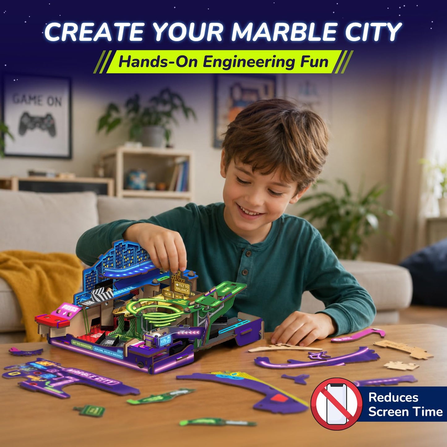 Smartivity Ultimate Marble City for Kids 8-14 Years | 3in1 Spiral, Maze & Hopper Game Zones | Build & Play STEM Toy | Birthday Gift for Boys & Girls Ages 8-14 Years
