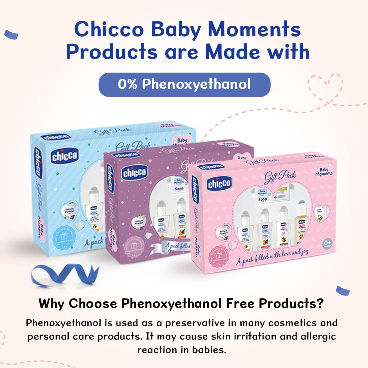 Chicco Baby Moments Caring Set Purple, Gift Set for Babies, 0+ Months