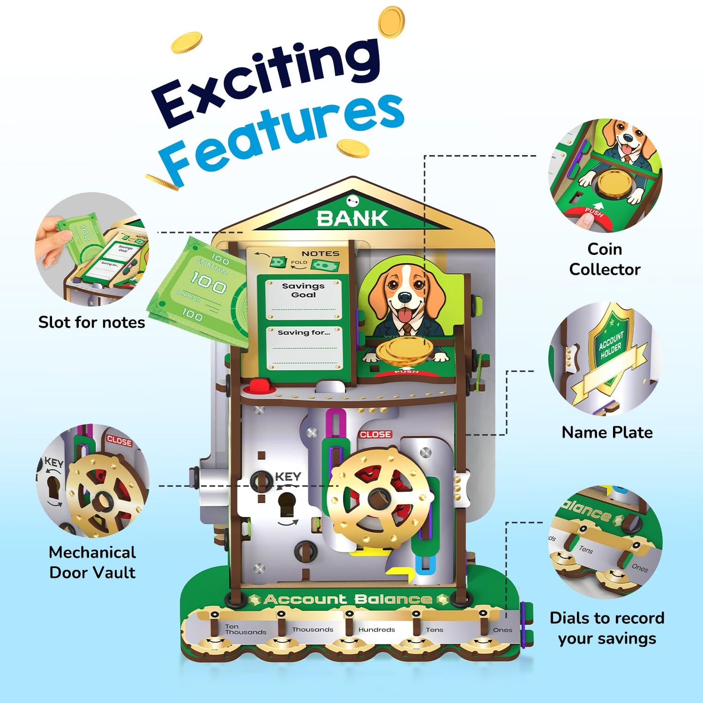 Smartivity DIY Piggy & Money Bank for Kids 6-12 Years | Smart Locking System with 2 Keys | Builds Savings Skills | Birthday Gift for Boys & Girls Ages 6-12 Years