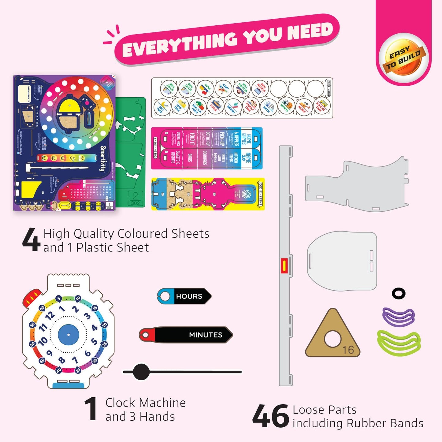 Smartivity DIY Interactive Clock & Organiser for Kids 6-12 Years | Features an Infinity Calendar | Educational STEM Toy | Birthday Gift for Boys & Girls Ages 6-12 Years