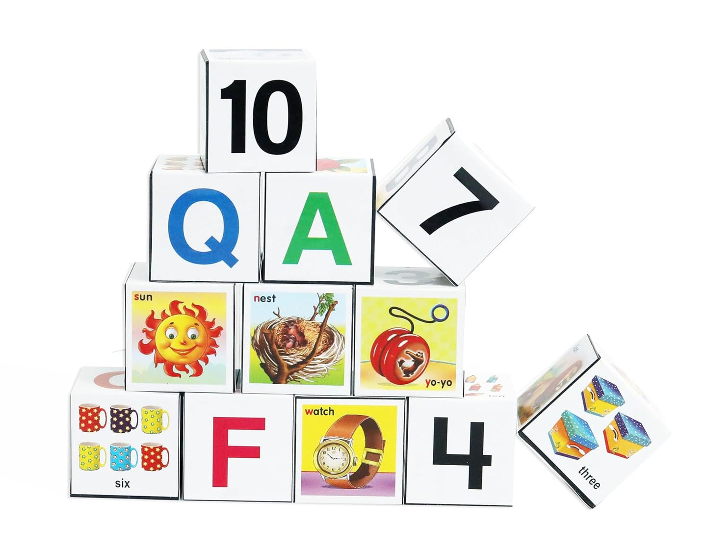 Creative's Learning Cubes Alphabet and Numbers | Plastic Cubes/Letter Recognition and Their Sounds | Learn Alphabet and Numbers | Ages 3 & UP
