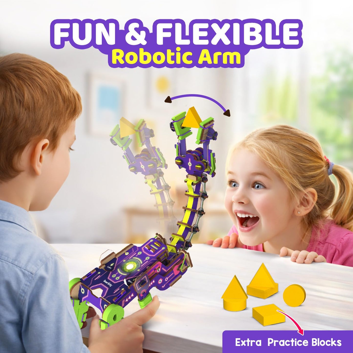 Smartivity Robotic Arm STEM Toy for Kids 8-14 Years | Handheld Grabber with Flexible Neck | Educational Science Toy for Creative Play | Birthday Gift for Boys & Girls