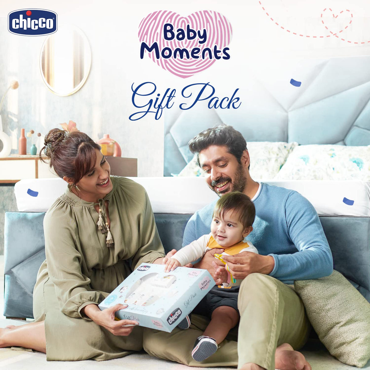 Chicco Baby Moments Essential Set Pink, Gift Set for Babies, 0m+