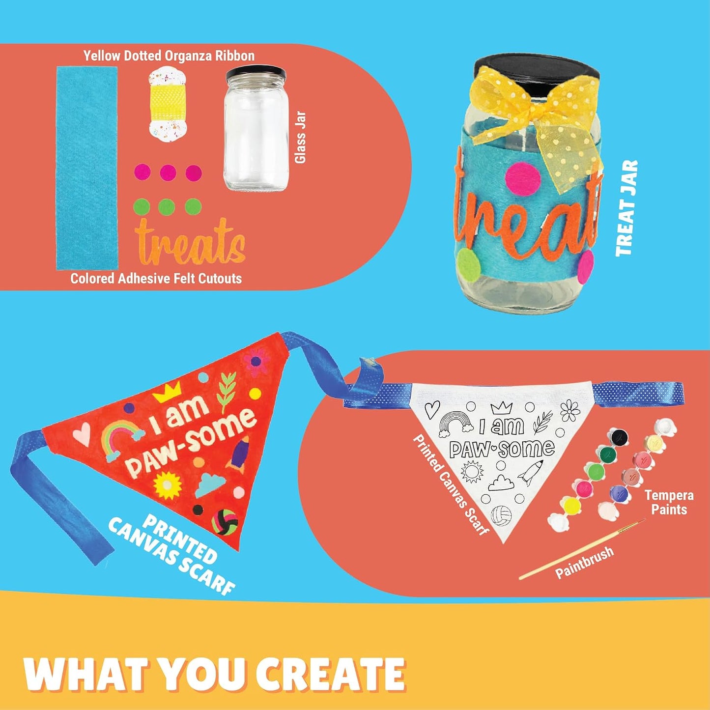 Kalakaram Pet Craft Box, Create 5 Wonderful Crafts with This kit, Perfect for pet Lovers and to Pamper Your Pets. DIY Art and Craft Kit, Fun and Engaging Activity kit for Kids Age 8, 9, 10, 11