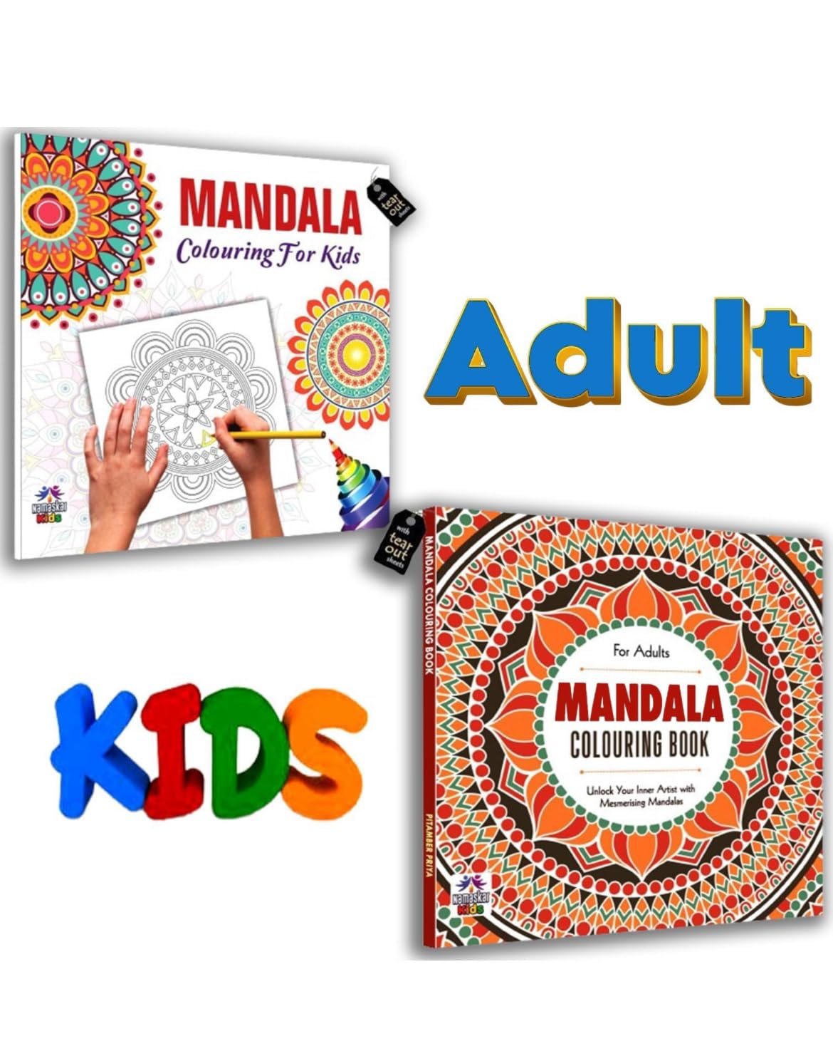 Little Berry Mandala Art Junior Colouring Kit, 5-9 Years, 12 Sheets, 12 Sketch Pens, 2 Wooden Bases