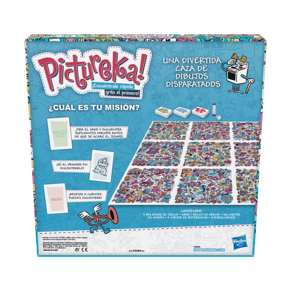 Hasbro Gaming F2564105 Pictureka Board Game for Children, Funny Family Game, from 6 Years, Multicoloured, Unique