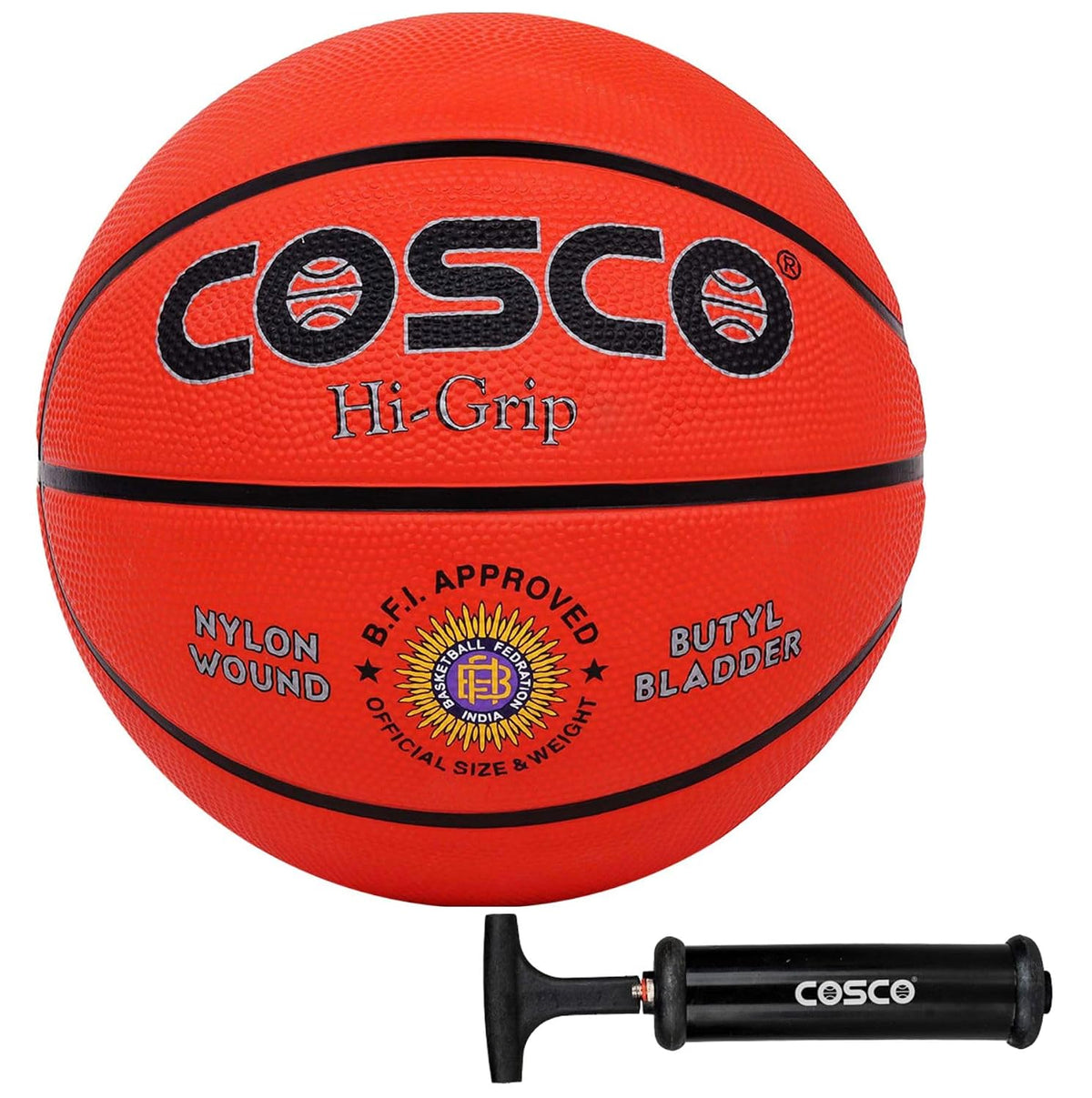 COSCO Basketball HI Grip 5 with Hand Pump