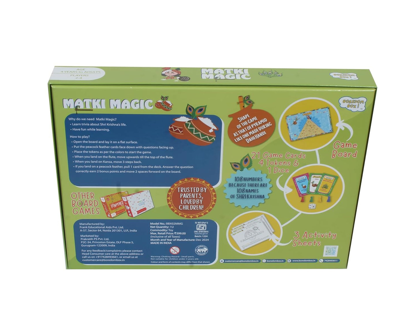Education with Matki Magic Board Games for Adults & Kids | Activity Toy for Children's | Gift Set for Kid | Indoor Tabletop Game | Perfect for Family Entertainment | Up to 4 Players