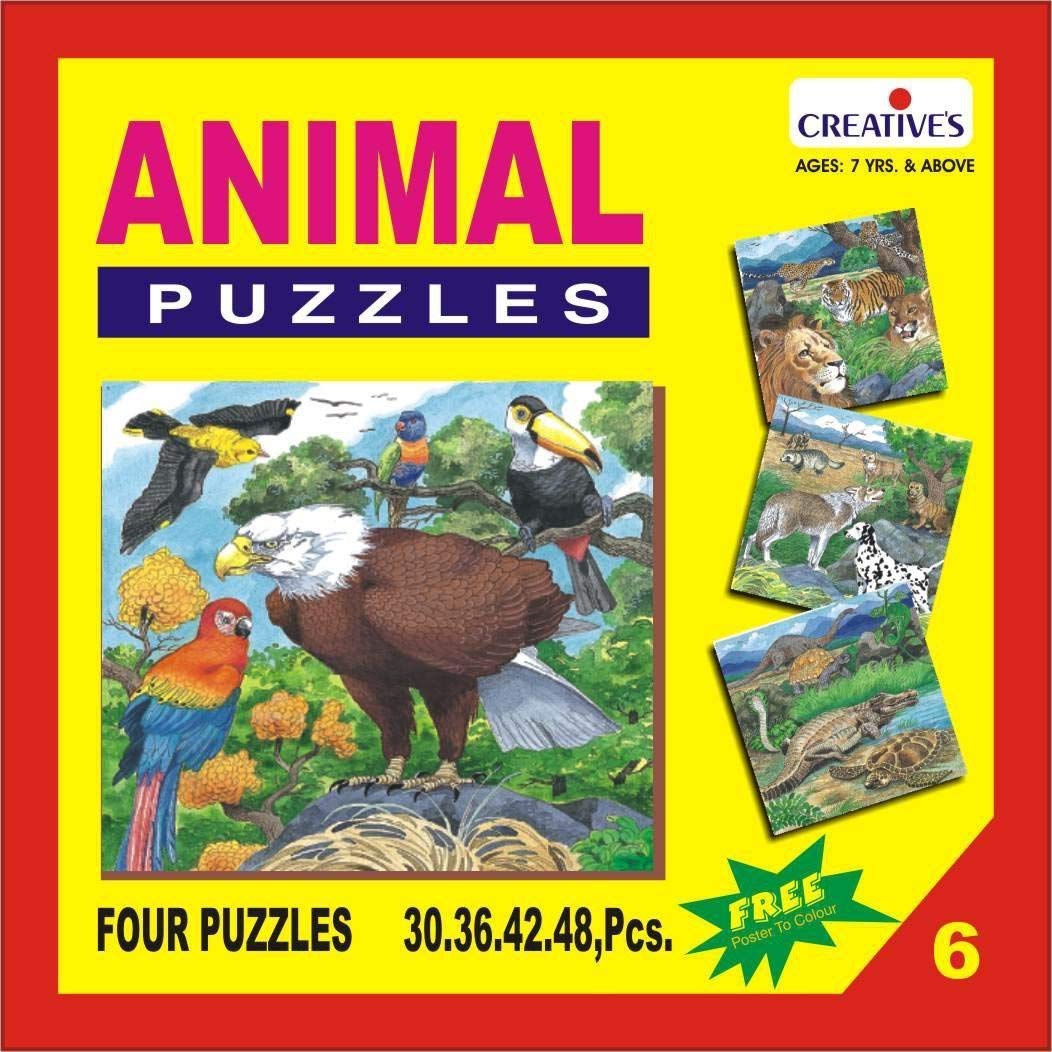 0705 Animal Puzzle No. 5 (25 to 40 Piece) & 0706 Animal Puzzle No. 6 (30 to 48 Piece) Combo