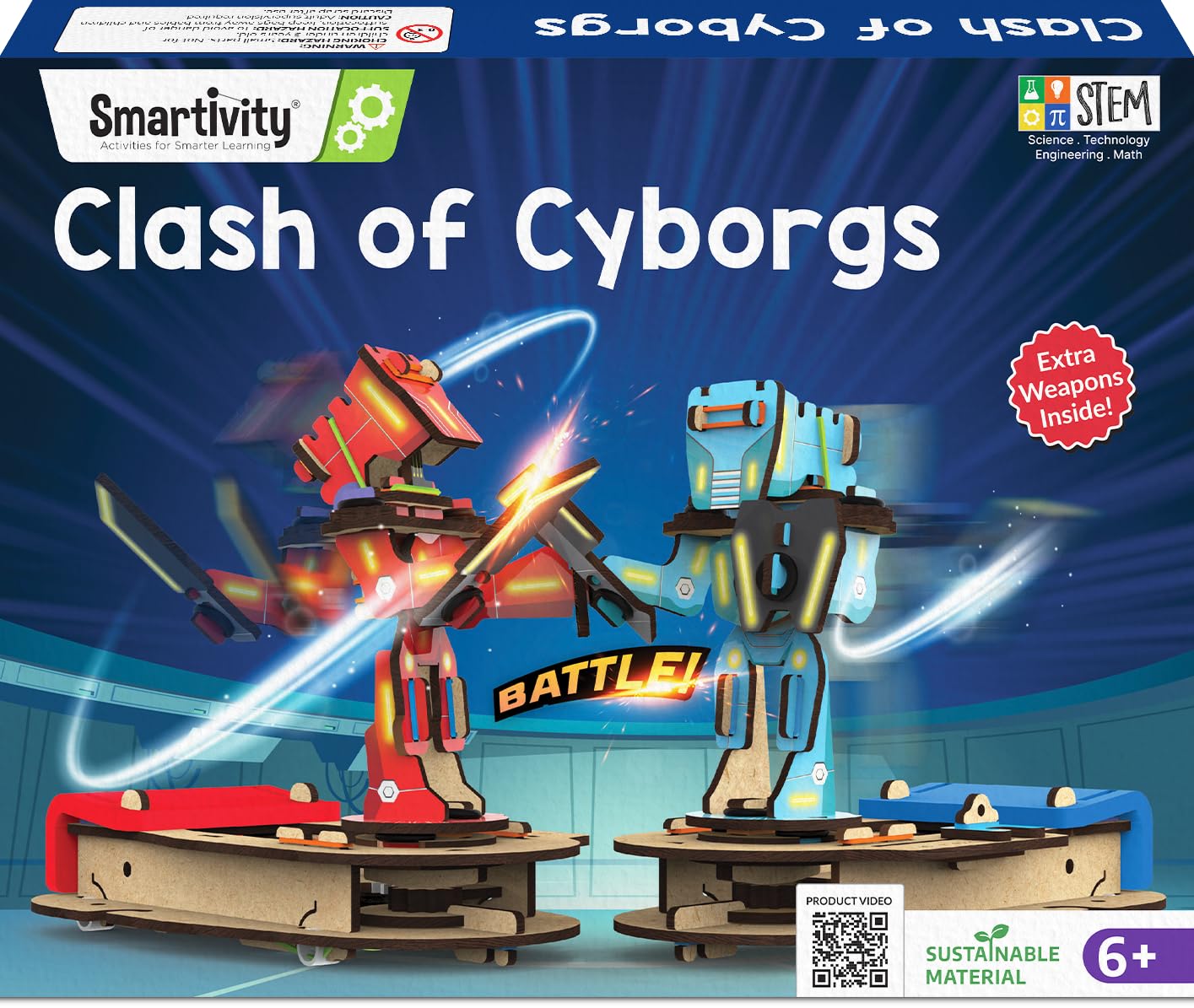 Smartivity 2in1 Fighting Robots Toy for Kids 6-12 Years | Build & Fight with 2 Action Characters | DIY Science Toy | Birthday Gift for Boys & Girls Ages 6-12 Years