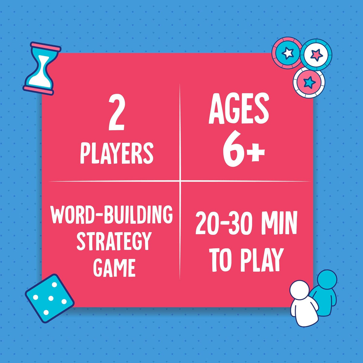 Funskool Word Build, Master The Art of Building Words, Strategy Game, Board Game for Kids, Adults, Educational, 2+ Players, Family Fun, Activity Toy for Childrens, Gift Set for Kid, Ages 6+ Years