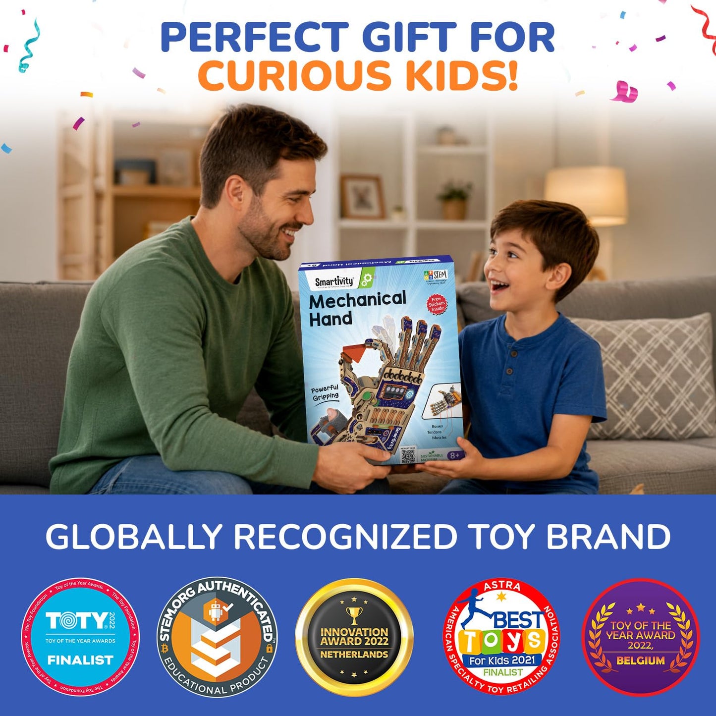 Smartivity Robotic Mechanical Hand STEM Toy for Kids 8-14 | Parents' Choice Award Winner | Superhero STEM Toy | Birthday Gift for Boys & Girls Ages 8,9,10,11,12,13,14