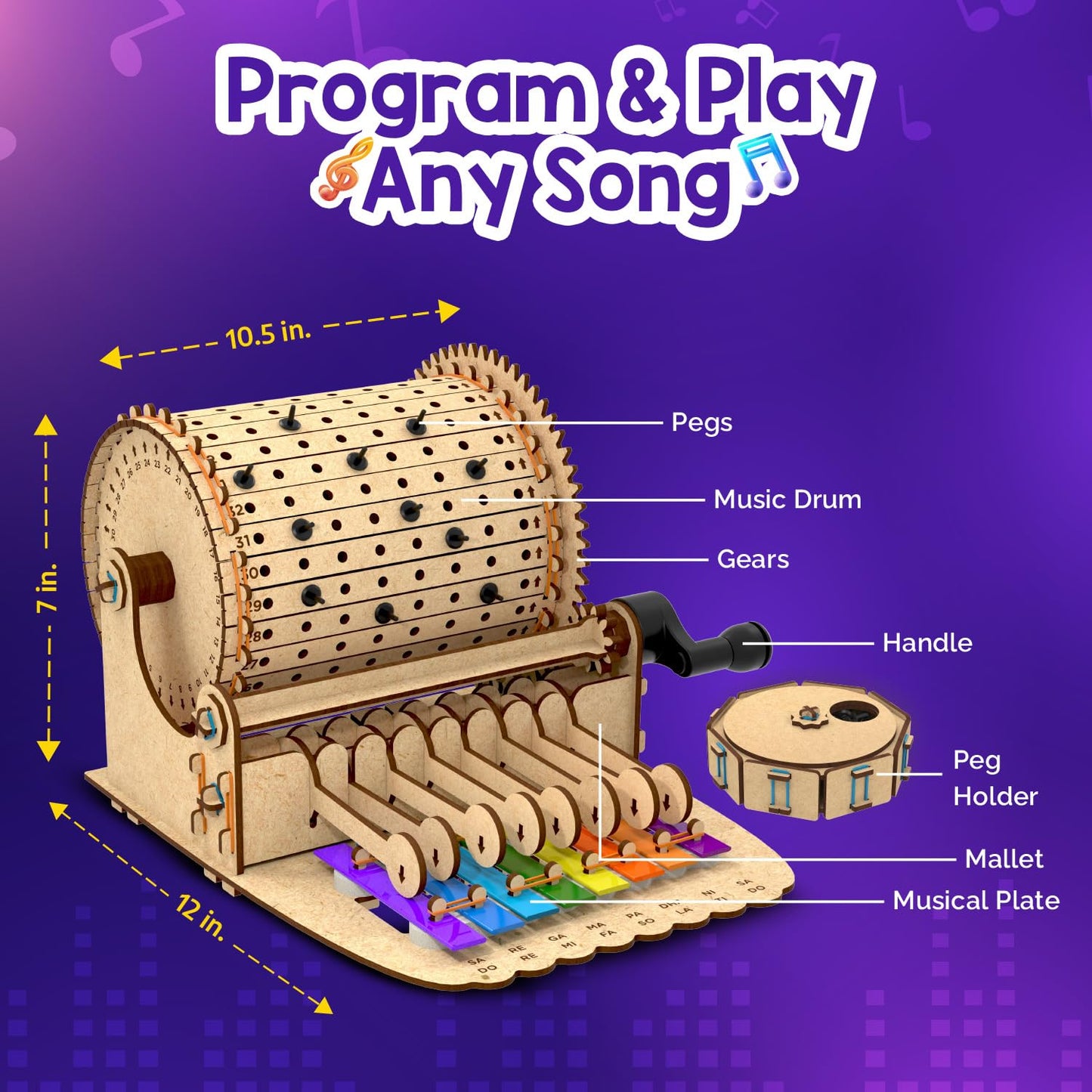Smartivity DIY Music Machine Toy for Kids 8-14 Years | Create Your Own Music with 7 Preset Songs | STEM Toy | Christmas & Birthday Gift for Girls & Boys 8-14 Years